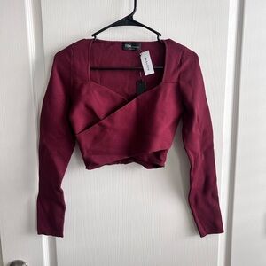 Aritzia Babaton Sculpt Knit Greek Longsleeve Top